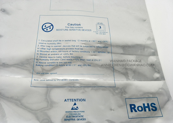 Aluminum or Metalized Foil Laminated ESD Anti Static Bags 0.07mm ~ 0.15mm Thickness