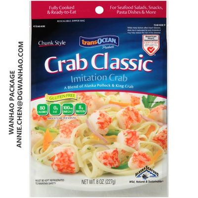 Custom Printing Laminating Frozen Shrimps Seafoods Packaging Bag