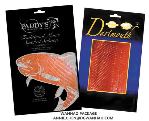 3 Side Sealing Custom Printed Frozen Clear Laminating Vacuum Sea Food Packaging Bag