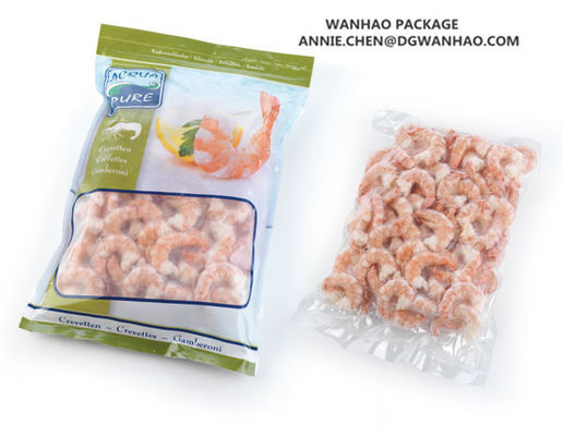 Custom printed Seafood shrimp Vacuum Packaging bag for Frozen Storage