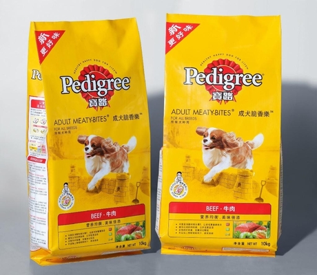 10 Colors Customized Printing Pet Food Packaging Bag 5kg 15kg